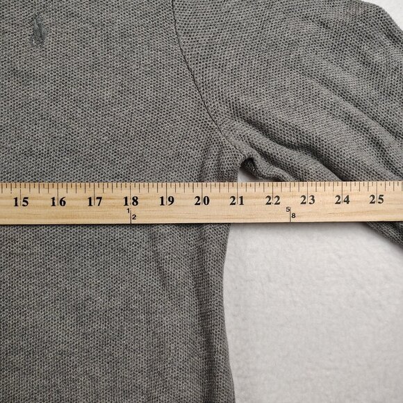 Polo Ralph Lauren Sweater Mens Large Gray Pima Cotton 1/4 Zip Pullover Preppy - Picture 6 of 6